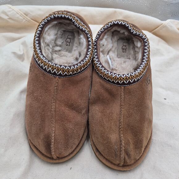 UGG Australia Shoes - UGG Tasman Suede Leather Chestnut slip-on clog women's size 7